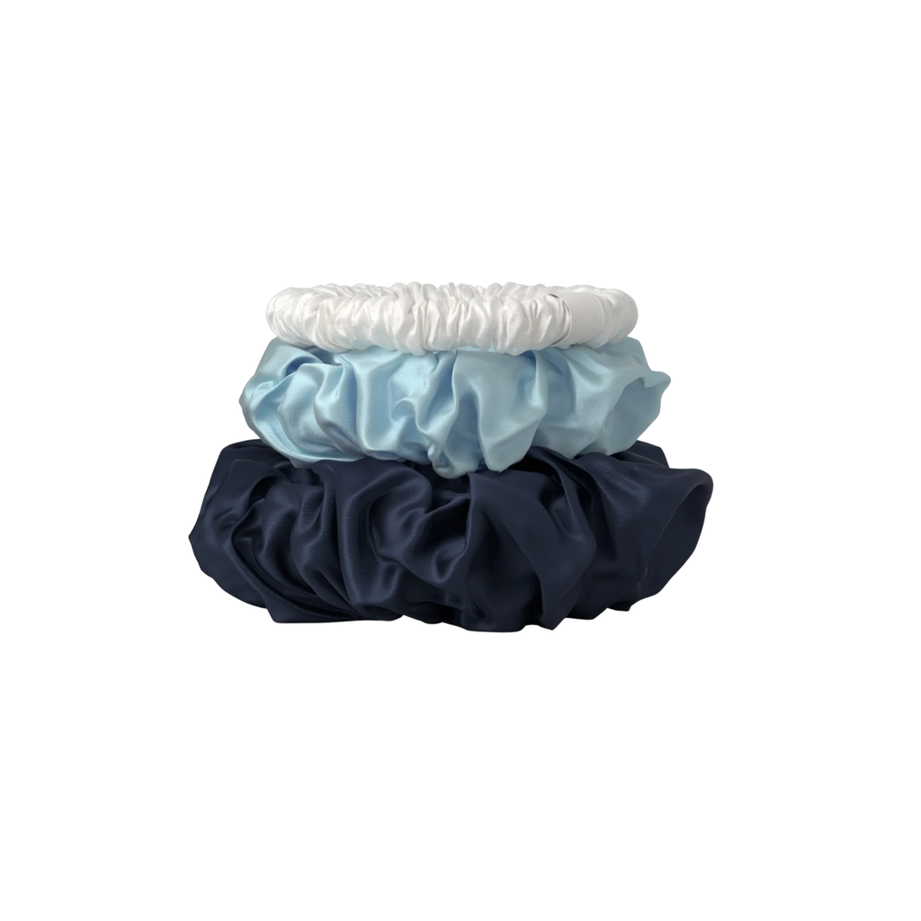 Silk Scrunchie Trio Set