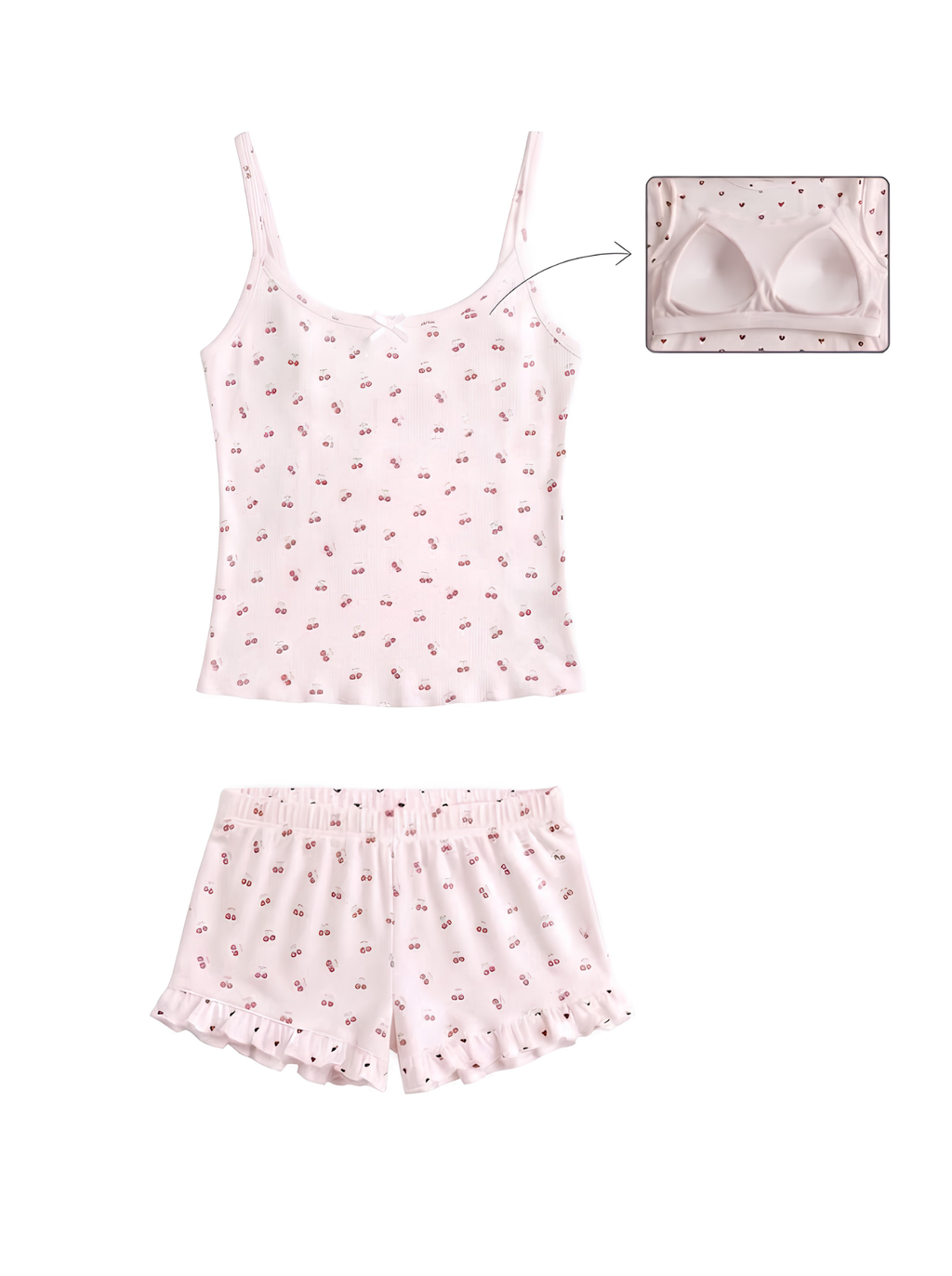 Cotton Pointelle Cami and Short Set