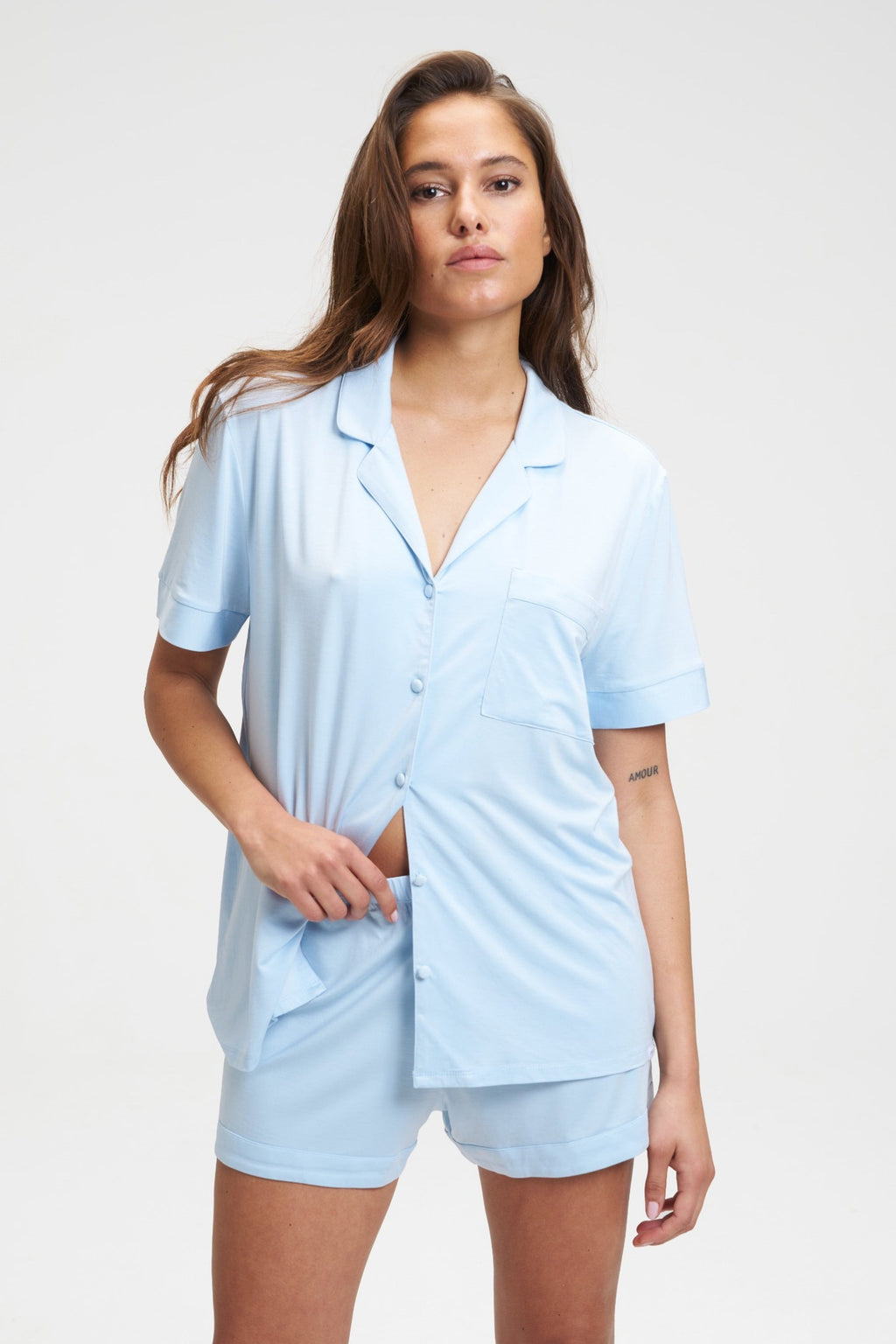 Soft Soothe Tencel PJ Set Baby Blue