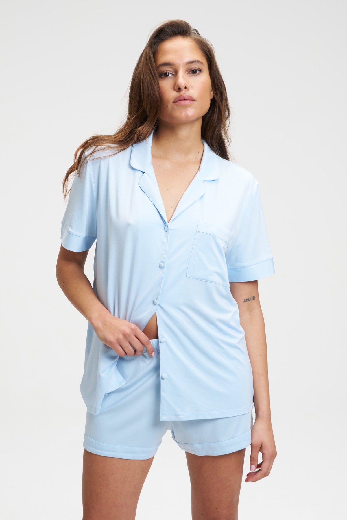 Soft Soothe Tencel PJ Set Baby Blue